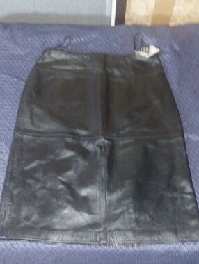Jaclyn Smith Black Faux Leather Pencil Skirt